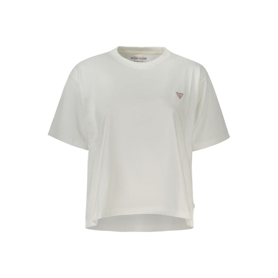 White Cotton Women T-Shirt
