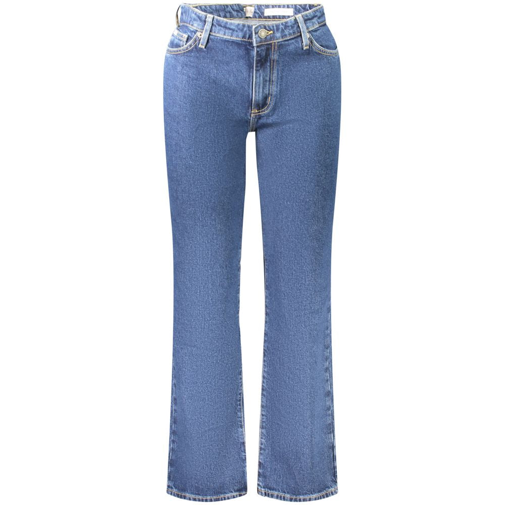 Blue Cotton Women Jeans