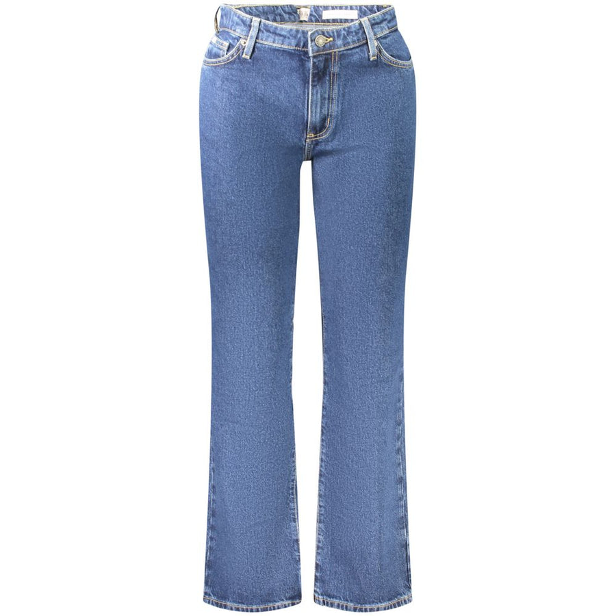 Blue Cotton Women Jeans