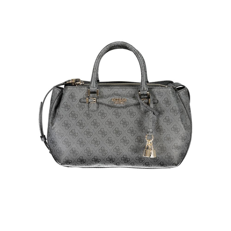 Black Polyethylene Women Handbag