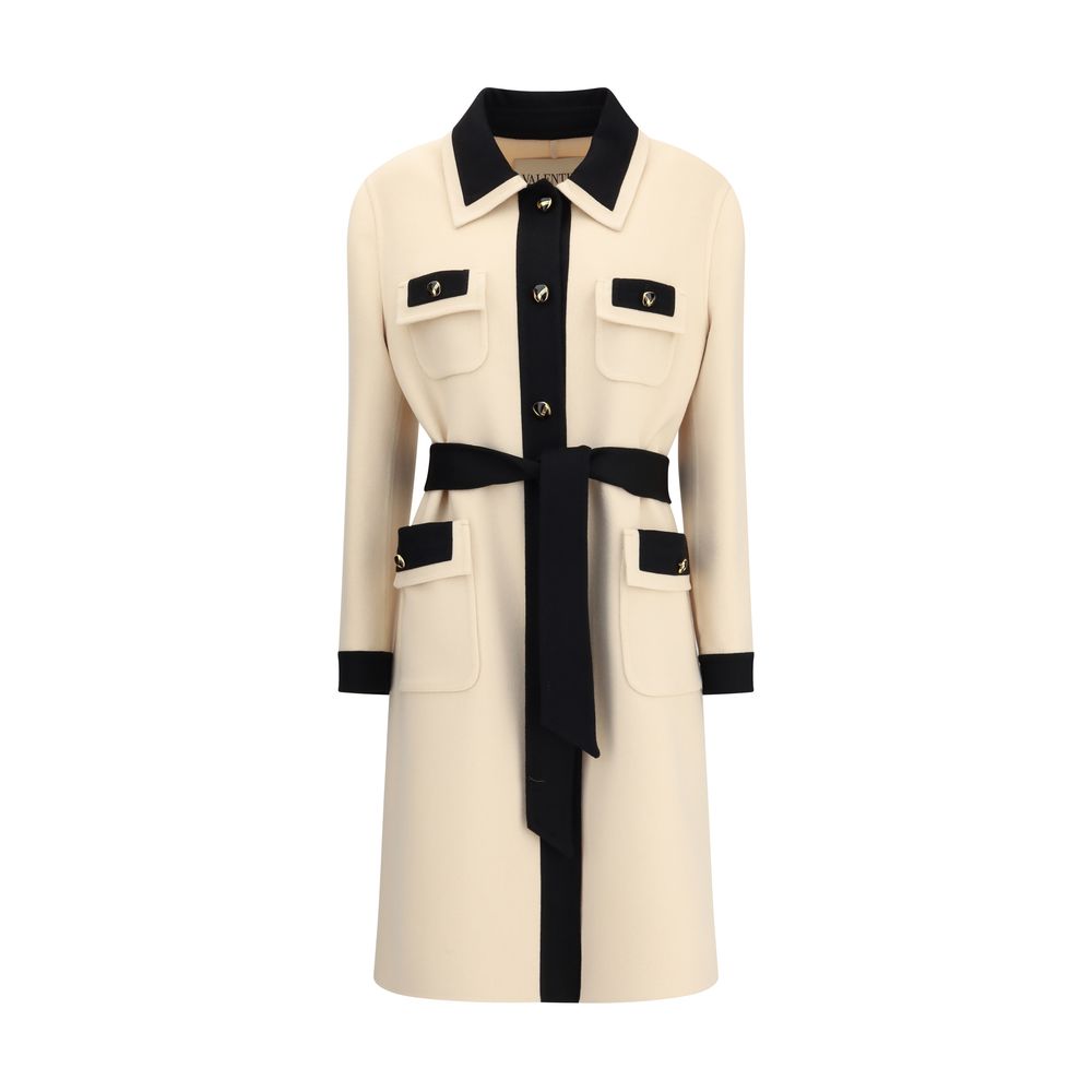 Cream Fleece Wool Coat
