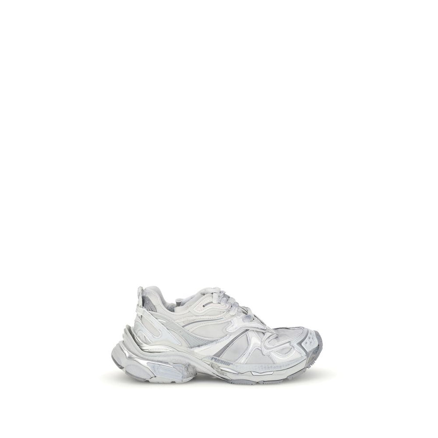 Silver Rubber Athletic Sneakers