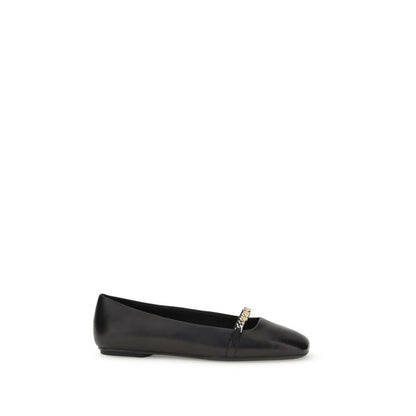 Black Calf Leather Bos Taurus Ballet Flats