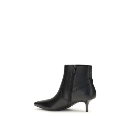 Black Calf Leather Bos Taurus Ankle Boots