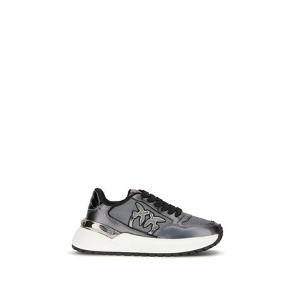 Gray Fabric Low Top Sneakers
