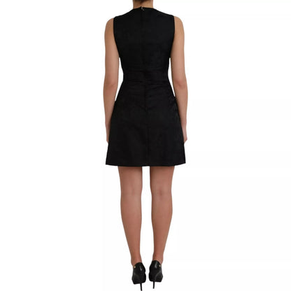 Black Sleeveless Bodycon A-line Mini Dress
