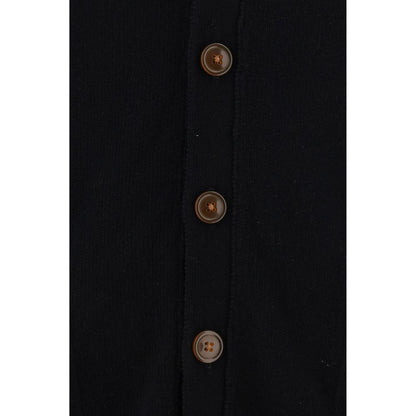 Black Cotton Cardigan
