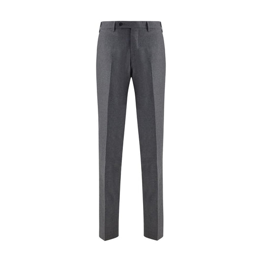 Gray Fleece Wool Dress Pants