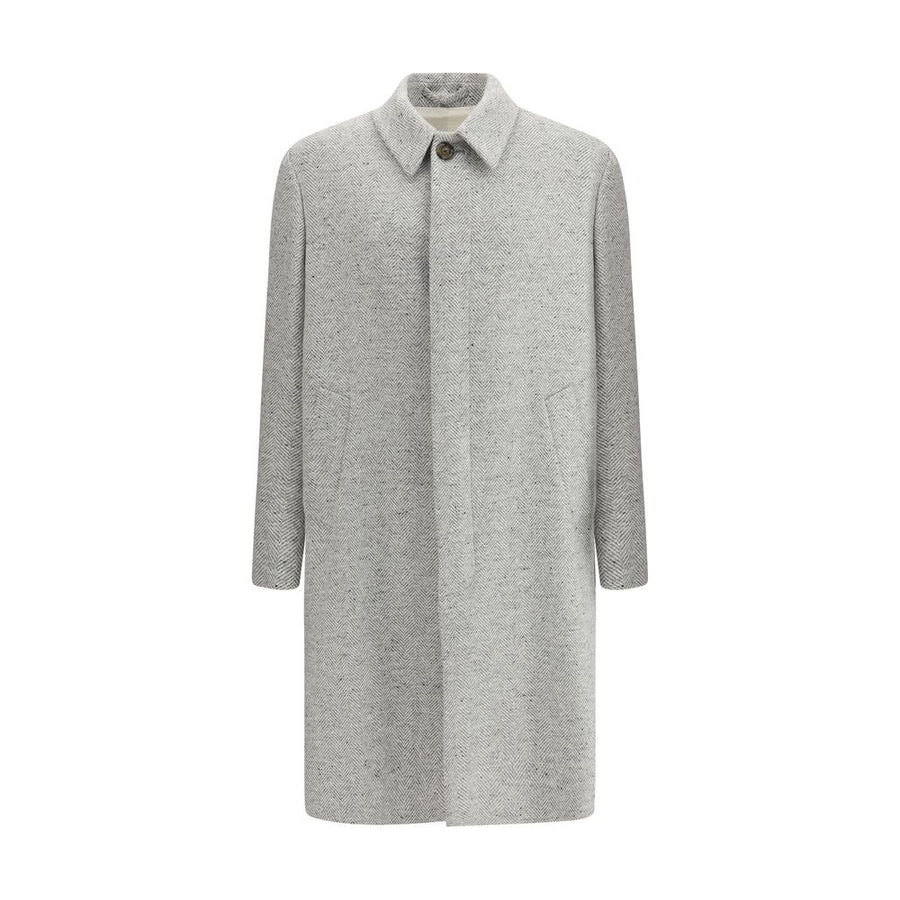 Gray Fleece Wool Coat
