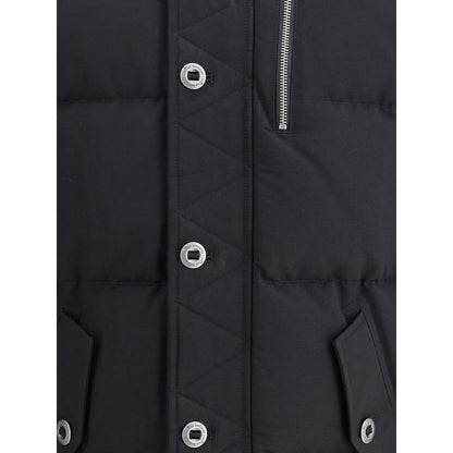Black Cotton Full-Length Jacket