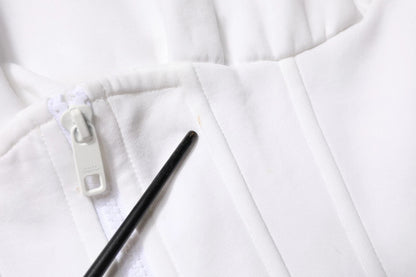 White Corset Stretch Cotton Top T-shirt