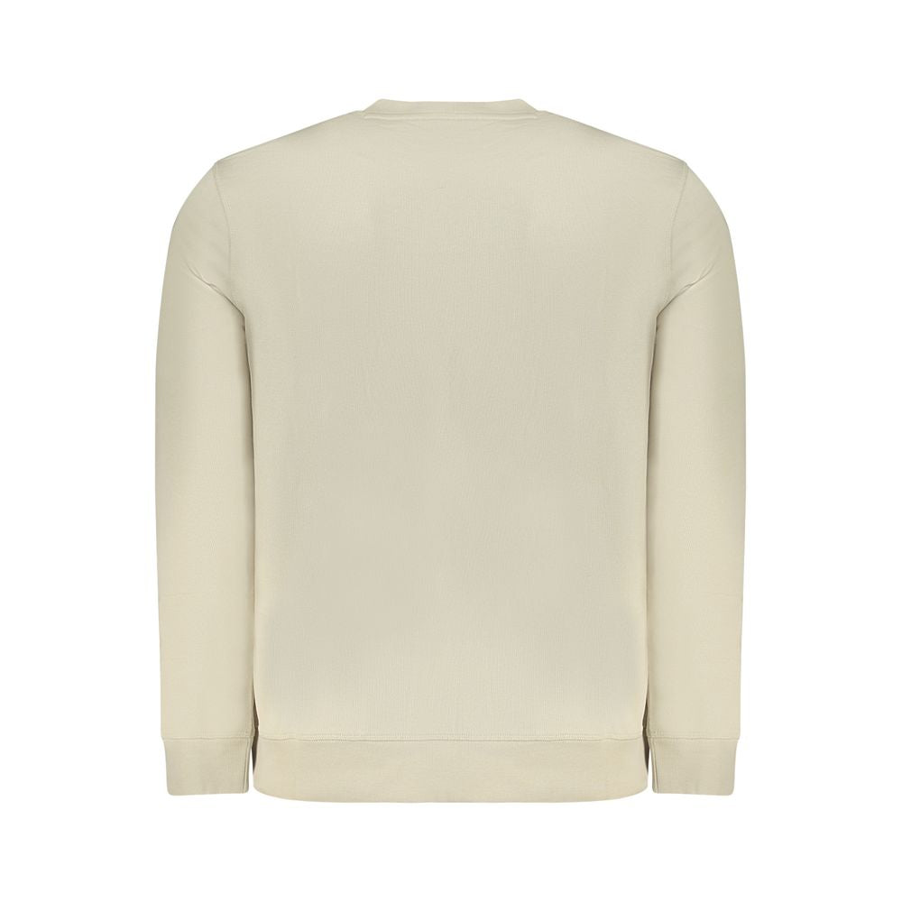 Beige Cotton Men Sweater