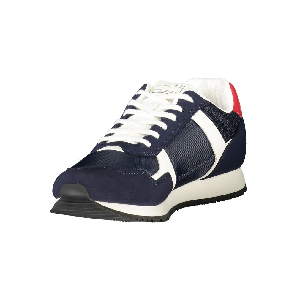 Blue Polyester Men Sneaker