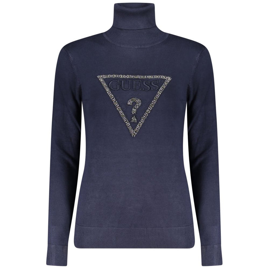 Blue Viscose Women Sweater