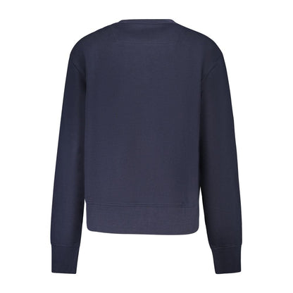 Blue Cotton Women Sweater