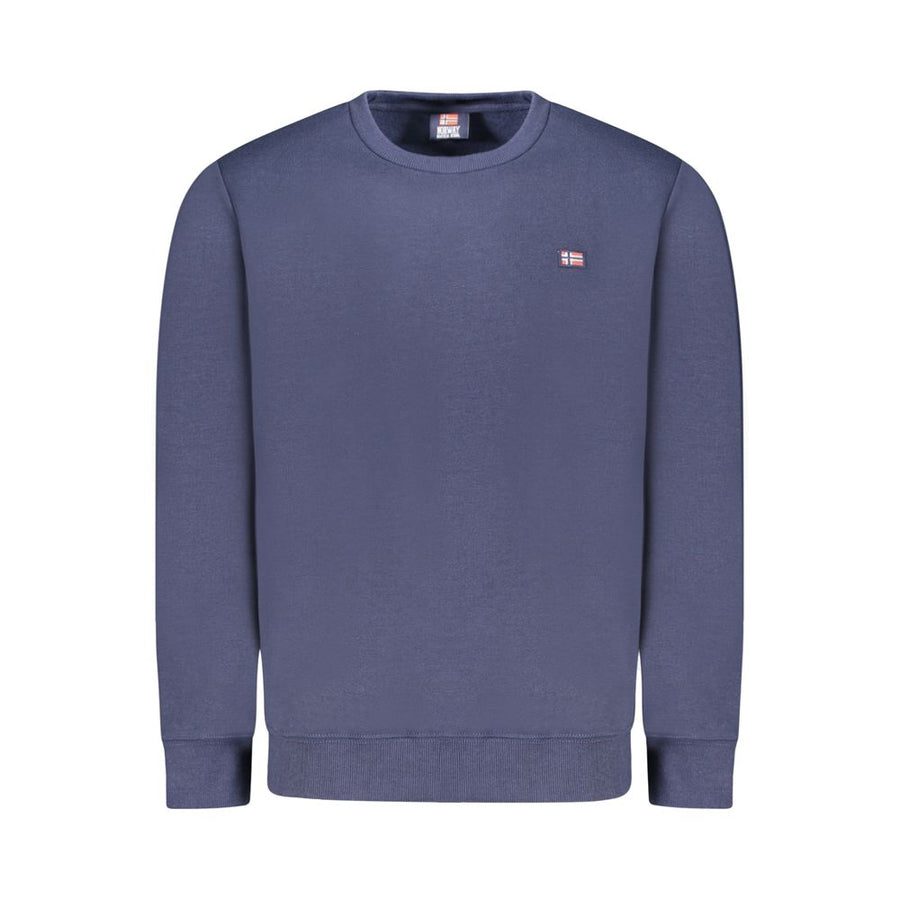 Blue Cotton Men Sweater