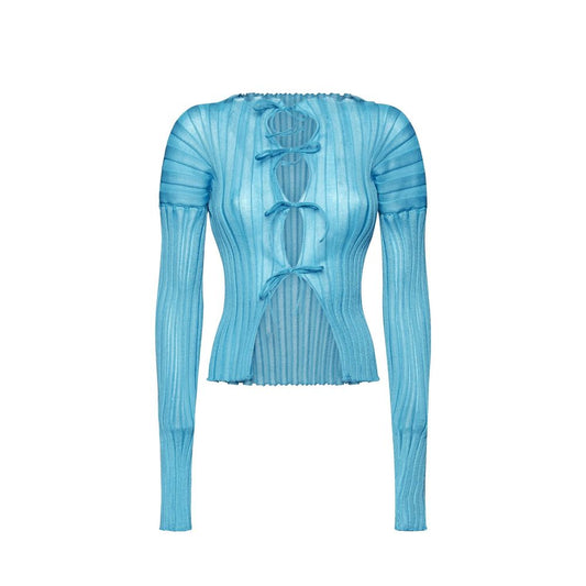 Blue Cotton Cardigan