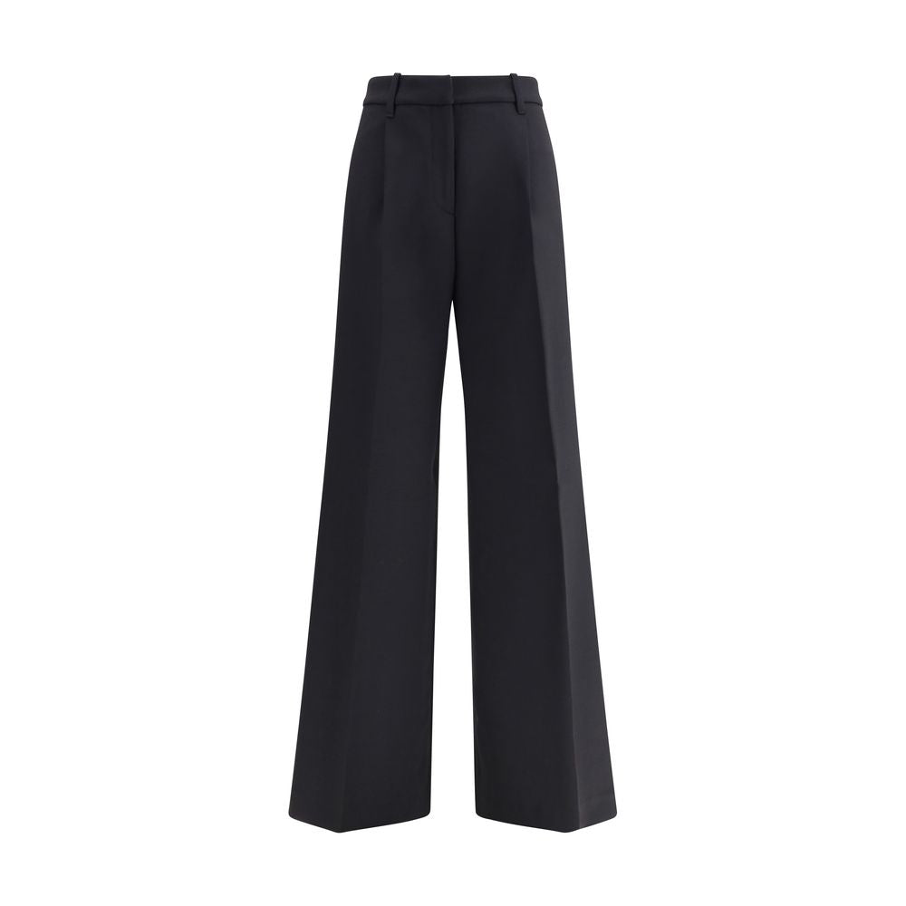Black Wool Casual Pants