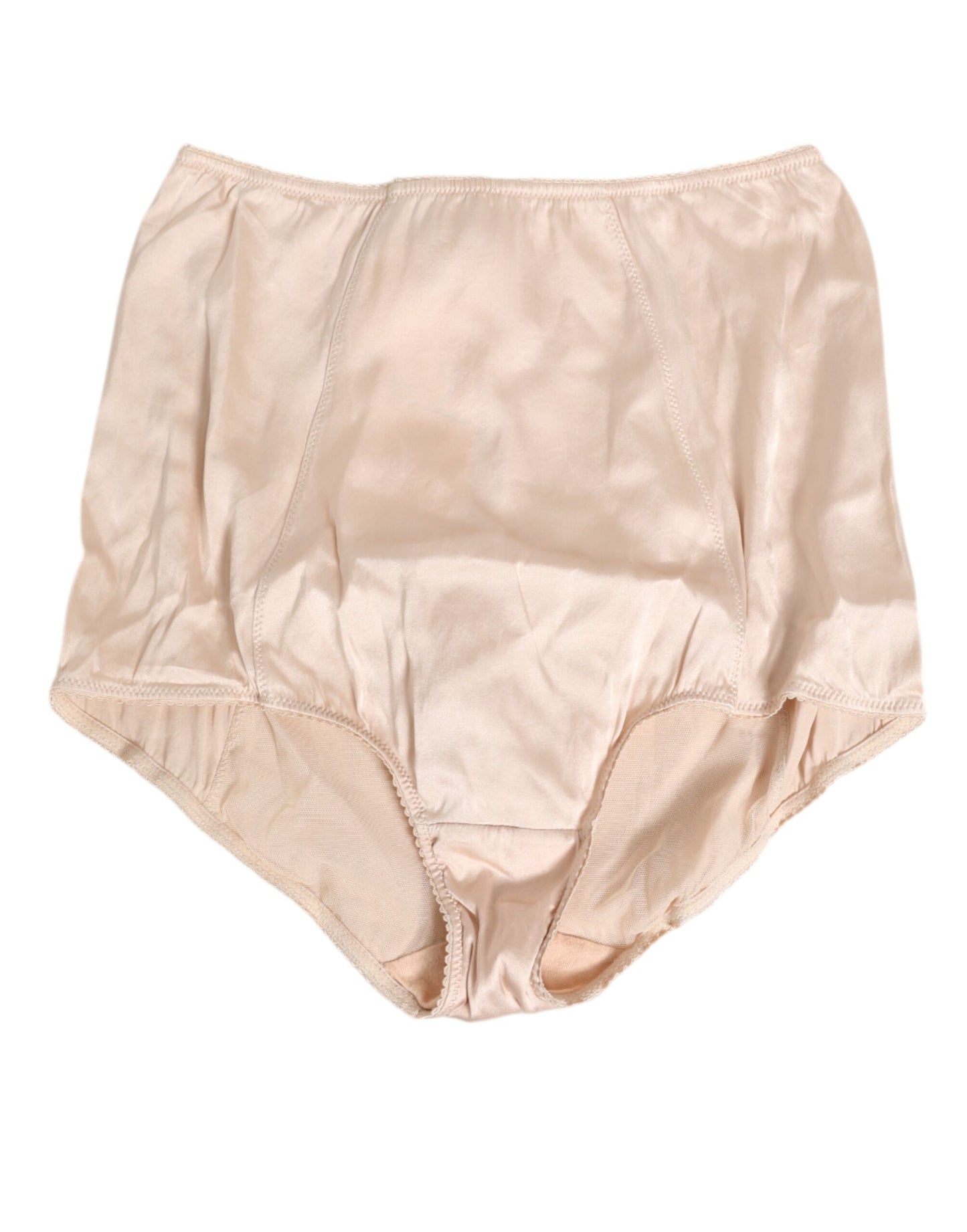 Beige Rosato Silk Satin High Waist Underwear