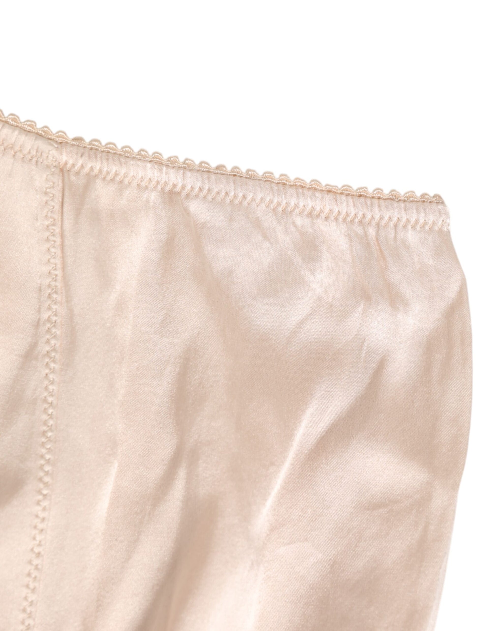 Beige Rosato Silk Satin High Waist Underwear