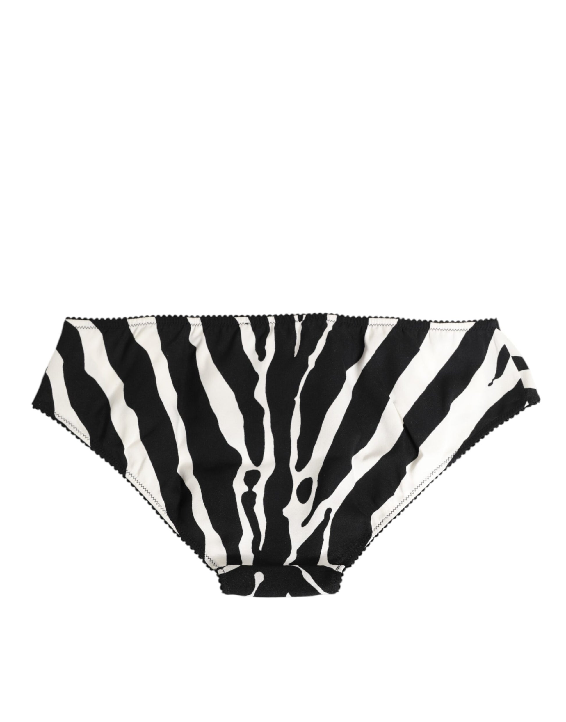 Black White Zebra Print Slip Briefs Underwear
