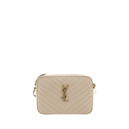 Beige Calf Leather Bos Taurus Shoulder Bag
