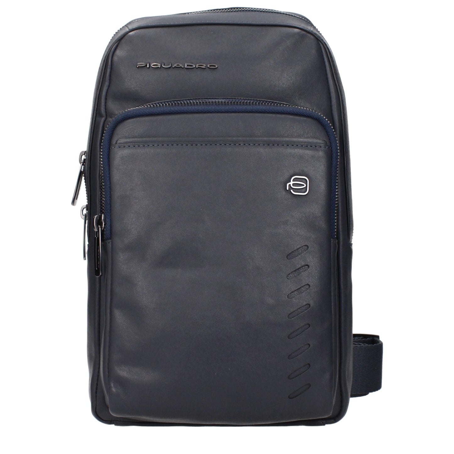 Blue Leather Crossbody Bag