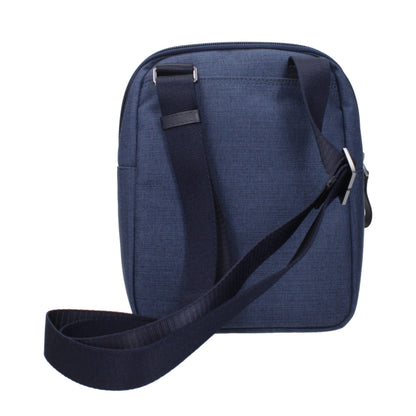 Blue Fabric Crossbody Bag