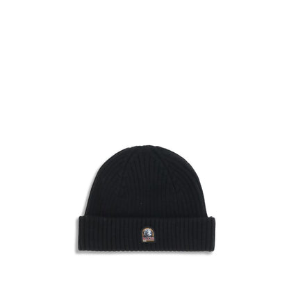 Black Merino Wool Beanie