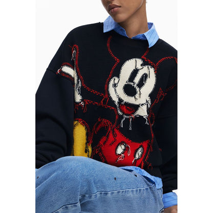 Black Cotton Women Sweater