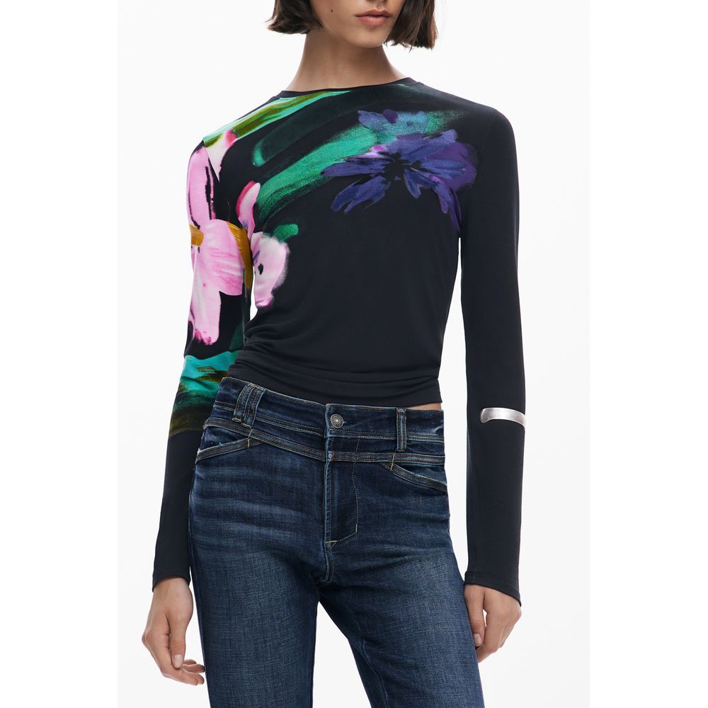 Black Viscose Women Top