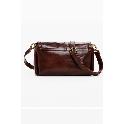Brown Polyethylene Women Handbag