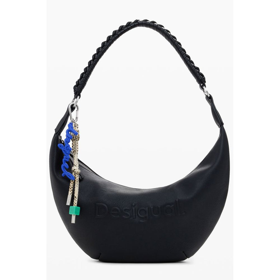 Black Polyethylene Women Handbag