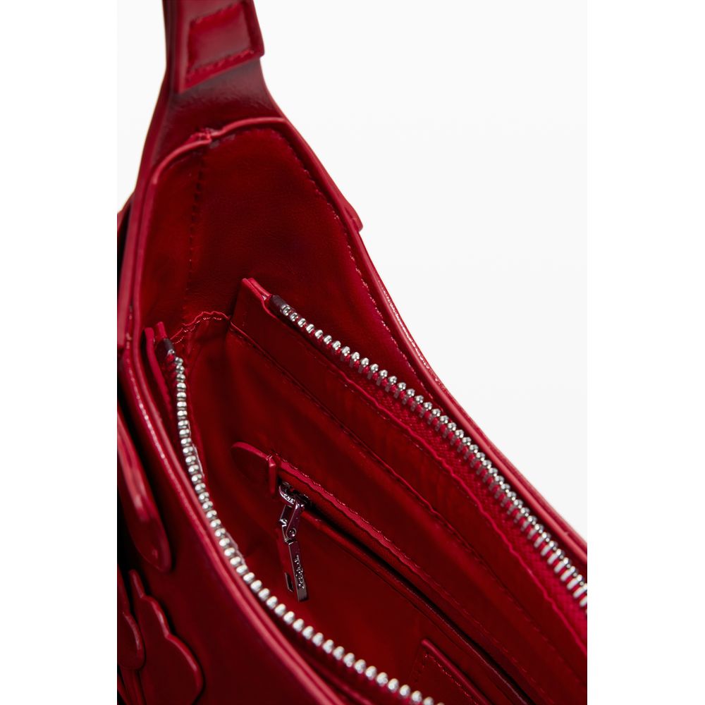 Red Polyethylene Women Handbag