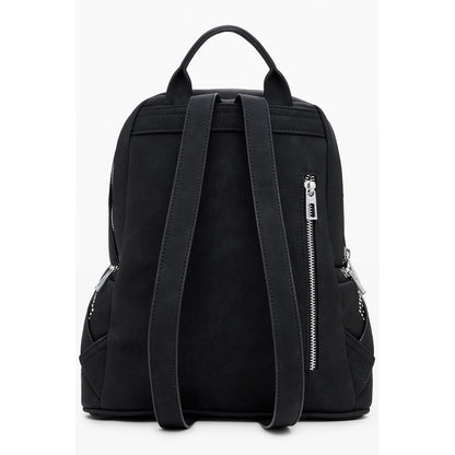 Black Polyethylene Women Backpack