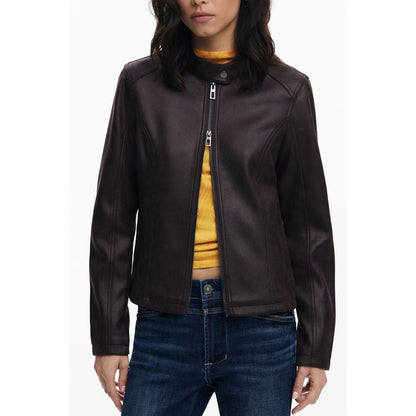 Brown Polyester Women's Jacket