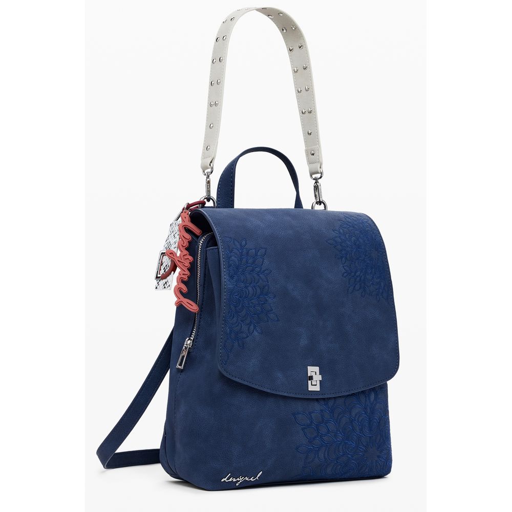 Blue Polyethylene Women Backpack