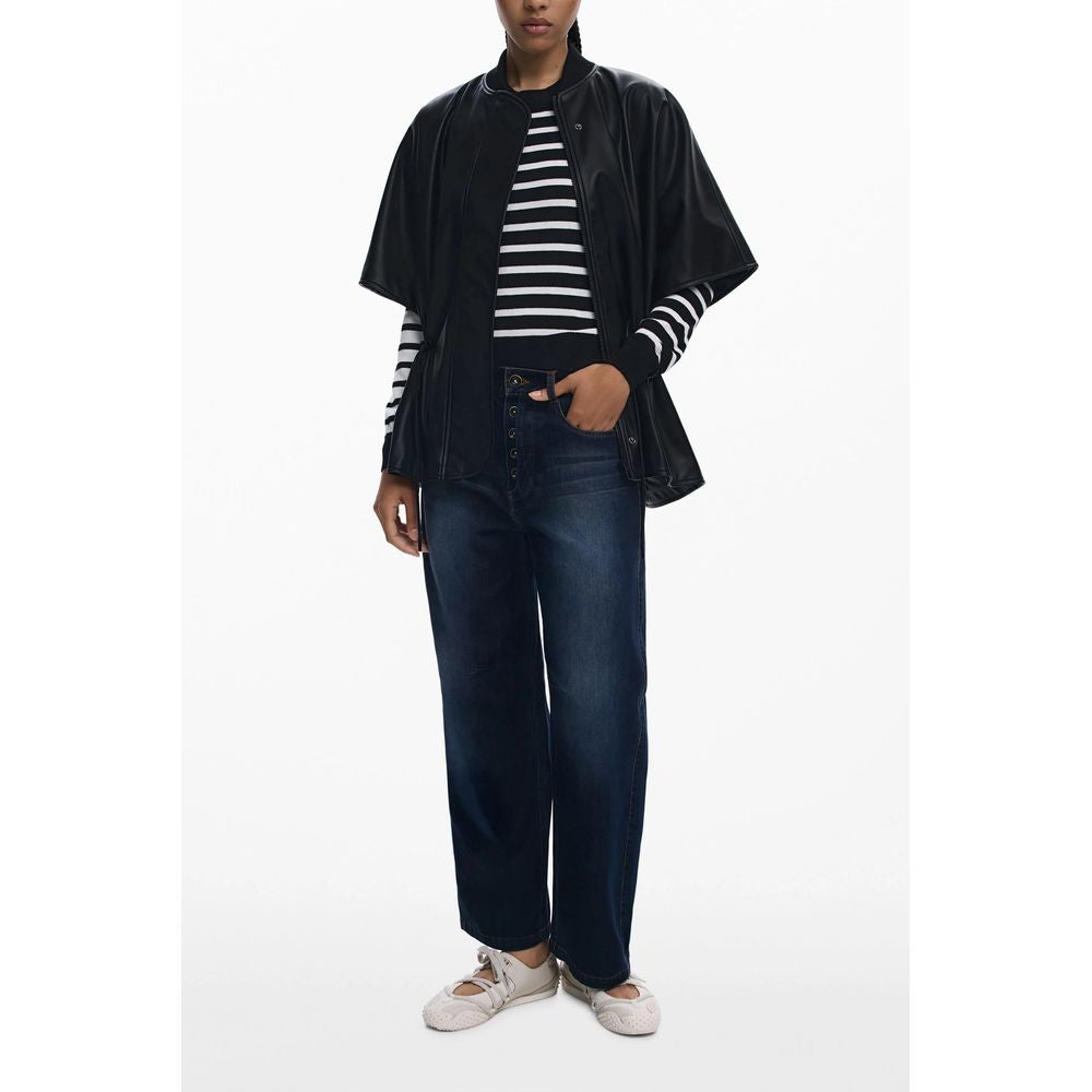 Black Polyethylene Women Poncho