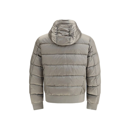 Gray Polyamide Full-Length Jacket