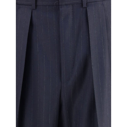 Blue Wool Dress Pants