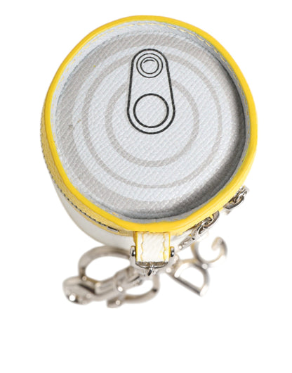 Amore Leather Yellow Bag Charm Coin Case Keychain Keyring