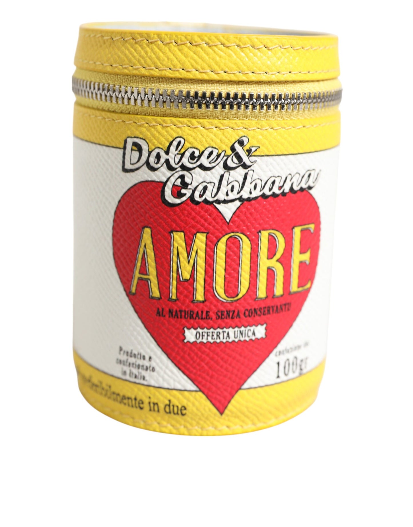 Amore Leather Yellow Bag Charm Coin Case Keychain Keyring