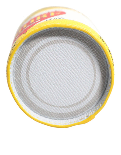 Amore Leather Yellow Bag Charm Coin Case Keychain Keyring