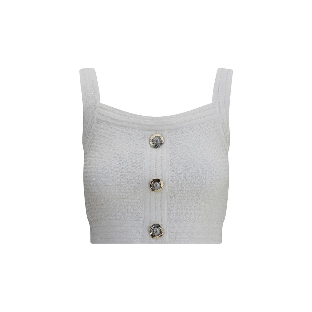 White Polyamide Top