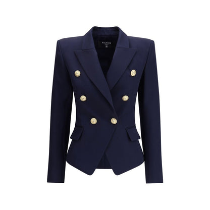 Blue Fleece Wool Blazer