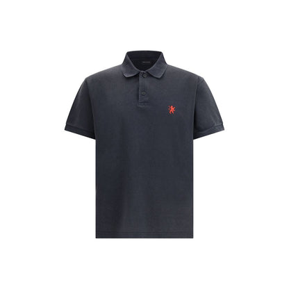 Black Cotton Polo Shirt