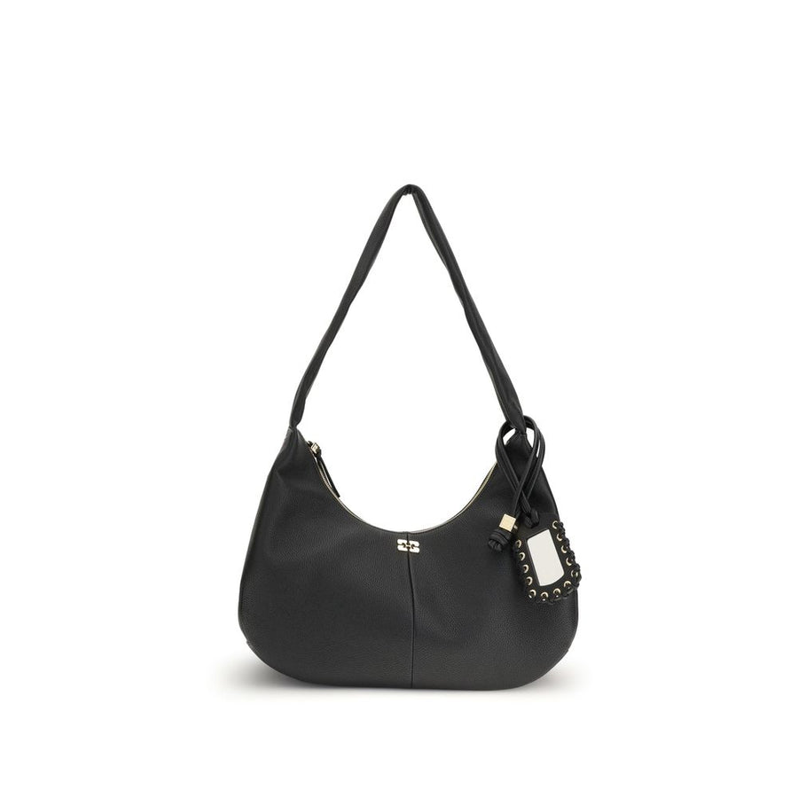 Black Recycled Polyester Shoulder Bag