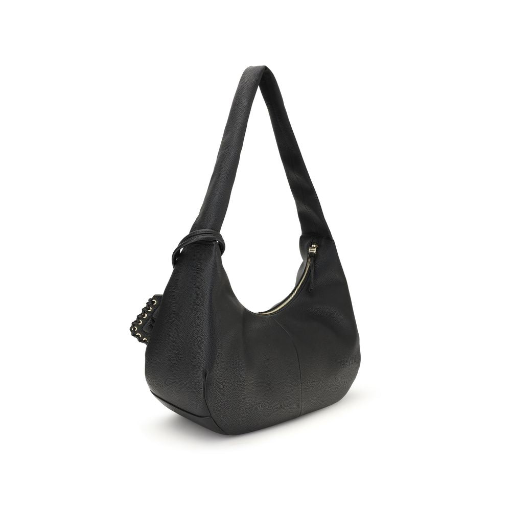 Black Recycled Polyester Shoulder Bag