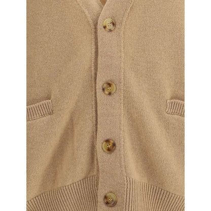 Beige Merino Wool Cardigan