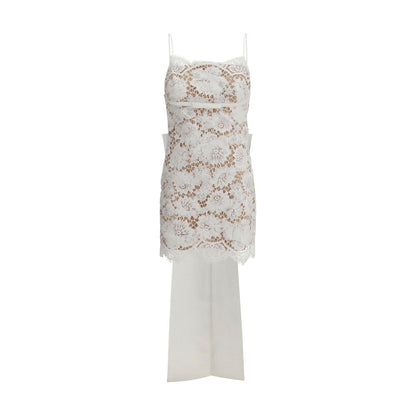 White Nylon Casual Dress